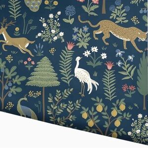 *4 NWT* Rifle Paper Co Navy Menagerie Traditional Wallpaper Rolls